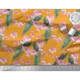 thumbnail image 2 of Soimoi Polyester Crepe Fabric Floral & Peacock Bird Print Sewing Fabric Yard 42 Inch Wide, 2 of 3