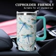 thumbnail image 6 of 40 oz Dragonfly Tumbler With Lid and Straw,Dragonfly Water Bottle Cups Coffee Mug Travel Tumbler,Dragonfly Gifts for Women,Dragonfly Ornament, Stuff, Accessories, 6 of 6