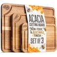 thumbnail image 1 of Tabla de cortar EDELHAUS de madera de acacia, set de 3, con cera de abeja, 1 of 8