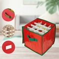 thumbnail image 4 of Christmas Ornament Storage Box with Dual Zipper Closure Box Contributes, 4 of 8