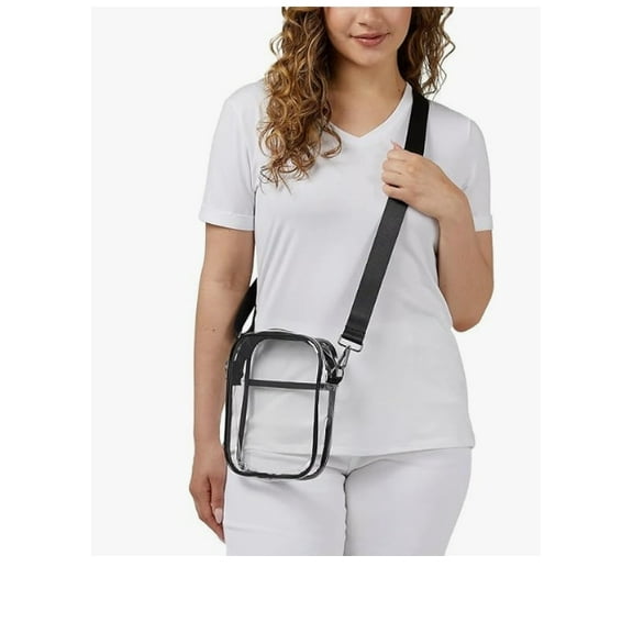 32 Degrees Stadium Events Approved, Cool Unisex Crossbody Clear Bag with Inside Pocket & Adjustable/Removable Strap
