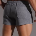thumbnail image 5 of Yaoyar Men's Summer Striped Short Shorts Solid Color Active Lightweight 2 Inch Inseam Casual Sport Bottoms, 5 of 6