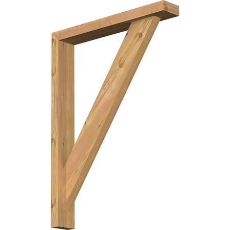 

Ekena Millwork 3 1/2 W x 22 D x 30 H Traditional Block Smooth Bracket w/ Offset Brace Western Red Cedar