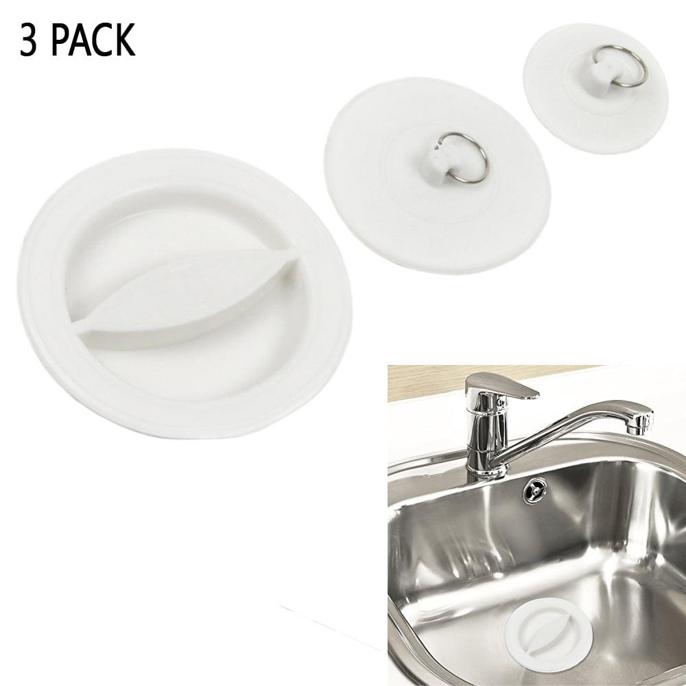 3 Pack Bath Tub Sink Floor Drain Plug Kitchen Water Laundry Stopper