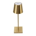 thumbnail image 4 of Lampe Tactile LED Moderne Simple Rechargeable Haute Luminosité Dimmable Interrupteur Tactile Sans Fil Lampe de Table pour Restaurant Bar Or, 4 of 6