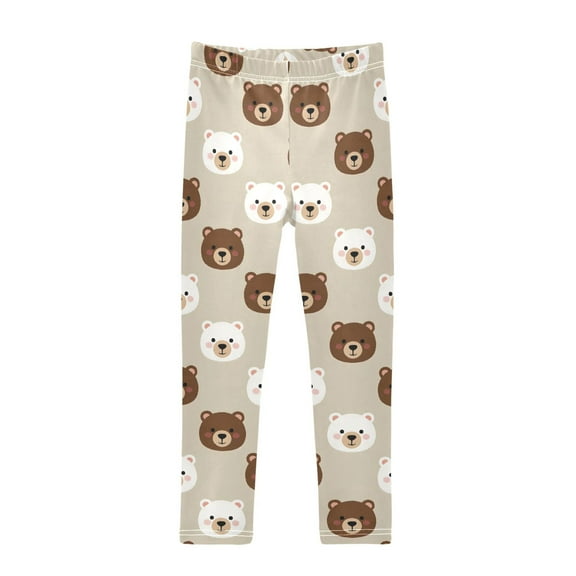 joogoo Girls' Leggings Cute Bears Yoga Pants 6T