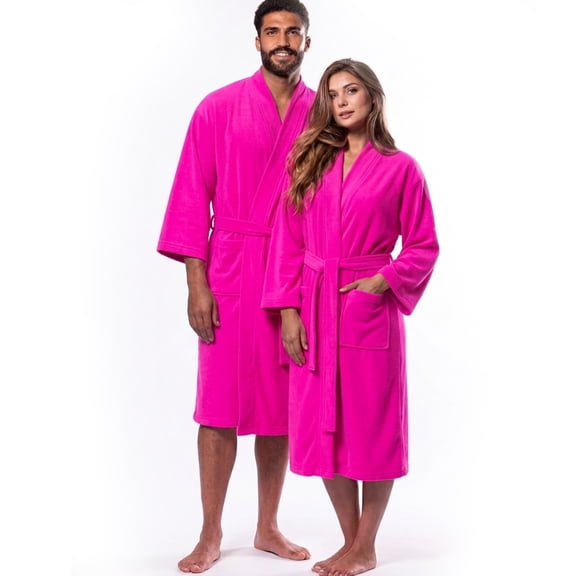KAHAF COLLECTION Cotton Bathrobe for Men and Women, Lightweight Adult Unisex Size