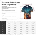 thumbnail image 5 of Disketp Celestial Stag Cosmic Glow Hawaiian Shirts for Men,Mens Casual Short Sleeve Button Down Shirts Beach Shirt,Medium, 5 of 7