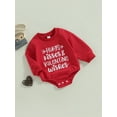 thumbnail image 3 of Sunloudy Barboteuse Décontractée pour Bébés Filles Saint-Valentin, Manches Longues Col Rond Imprimé Lettre Cœur une Pièce, 3 of 8
