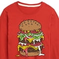 thumbnail image 3 of Instant Message - Sloppy Burger Lover - Toddler & Youth Long Sleeve Graphic T-Shirt, 3 of 6