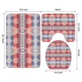 thumbnail image 3 of Colorful Geometric Striped Pattern (9) Bathroom Rugs Sets 3 Piece,Toilet Cover Set,Absorbent Non Slip Bathroom Mats Sets with U-Shaped Contour Rug Toilet Rug Set, 3 of 5