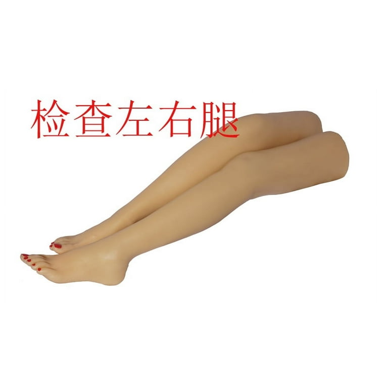 INTBUYING Lifelike Silicone Female Long Legs Model Feet Mannequin Shoes  Socks Display Feet Legs Model 