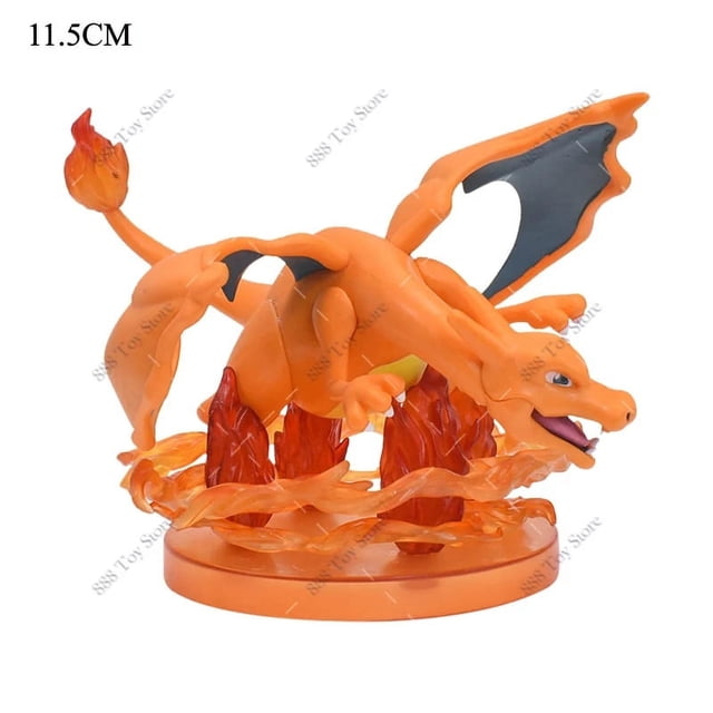 Figura de anime Pokémon Charizard Squirtle Bulbasaur Vulpix Escenas Efectos especiales Versión Figura Juguetes PVC Modelo Colección Muñecas