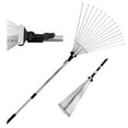 thumbnail image 5 of WETS J16A telescopic metal rake, 63 inch adjustable folding leaves rake for quick clean up of lawn and yard, garden leaf rake, expanding handle with adjustable 8-23 inch width folding head., 5 of 7