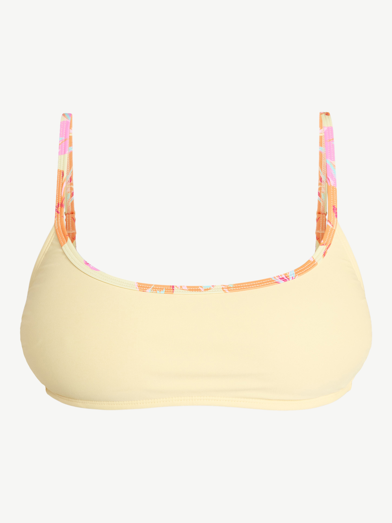 No Boundaries Hilo Hibiscus Bralette Bikini Top, Women's XXS-XXL