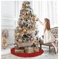 thumbnail image 3 of Falda para árbol de Navidad FUHSY terciopelo con lentejuelas rojas 46 pulgadas de diámetro, 3 of 6