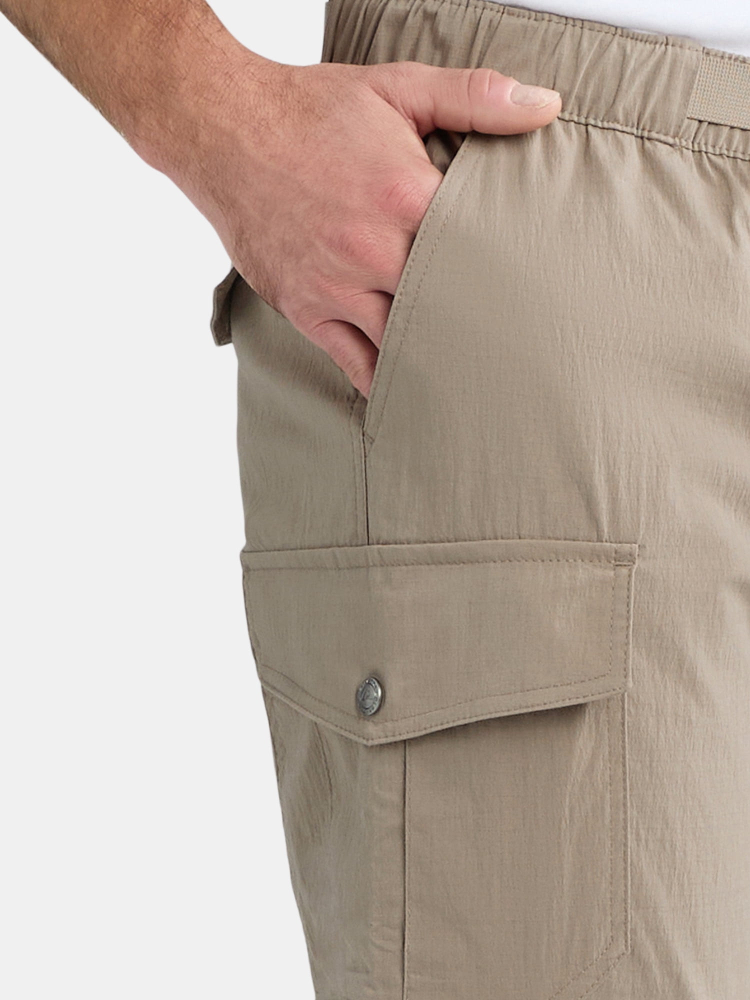 Ozark Trail Men's and Big Men's Zip Off Convertible Cargo Pants, Sizes 30-46