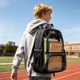 thumbnail image 4 of Clear Backpack for School 17 inch Large Heavy Duty Stadium Approved Clear Bookbag, See Through Transparent Backpacks for Travel College Work, 4 of 15