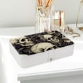 thumbnail image 6 of Skull Jewelry Boxes PU Leather Necklace Holder Travel Organizer with Removable Compartment Portable, 6 of 6