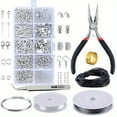 900pcs Jewelry Making Starter Kit DIY Beads Plier Tools Set Perfect