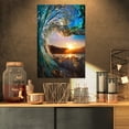 thumbnail image 1 of Design Art - Vagues Colorées de l'Océan Tombant, 1 of 3