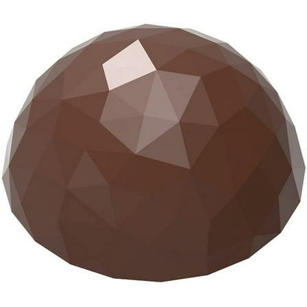 Chocolate World 12024 Polycarbonate Candy Mold with 24 Faceted-Hemisphere Cavities, Each 30mm Diameter x 15mm High