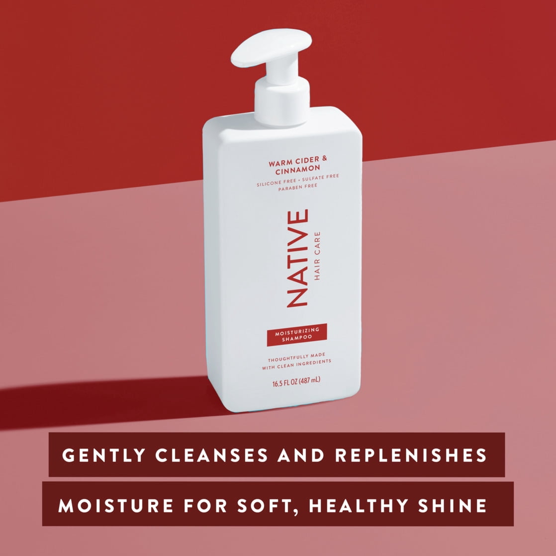 Native Moisturizing Shampoo, Warm Cider & Cinnamon, Sulfate Free, Paraben Free, 16.5 fl. oz