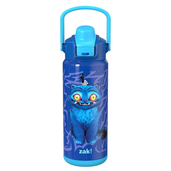 Zak Designs 20oz Kpop Stainless Steel Liberty Water Bottle with Push Button Lid, Lock, and Carry Handle, Derpy