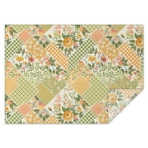 Pioneer Flower Floral Print Pattern Rectangle Tablecloth 60"x84",Waterproof Polyester Rectangle Table Cloth, Wipeable Spillproof Polyester Tablecloth for Dining, Camping, Indoor and Outdoor