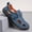 Blue, variant on Men's Handmade Leather Sandals, Breathable Slip-On Casual Shoes for Summer Walking, Travel and Outdoor Activities