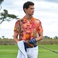 thumbnail image 3 of Sikiie Vibrant Floral Collage Portrait Print Men's Short-sleeved POLO Shirts, Button-down Shirts and T-shirts are Suitable for Vacation, Leisure and Business-Small, 3 of 6