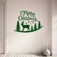 thumbnail image 1 of Adhesivo navideño para pared, calcomanía artística de vinilo con diseño de renos para decoración de sala de estar y dormitorio, SDJ07, 1 of 3