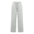 thumbnail image 2 of Vixolx Womens Fleece Sweatpants Drawstring Straight Leg Workout Pants with Pockets Solid Color Casual Pants Wide Leg Trousers, 2 of 6