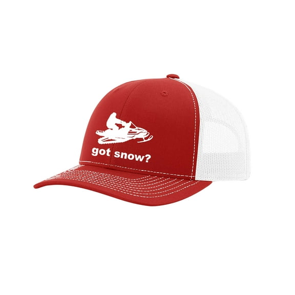 Got Snow Winter Sports Mesh Back Trucker Hat, One Size, Red