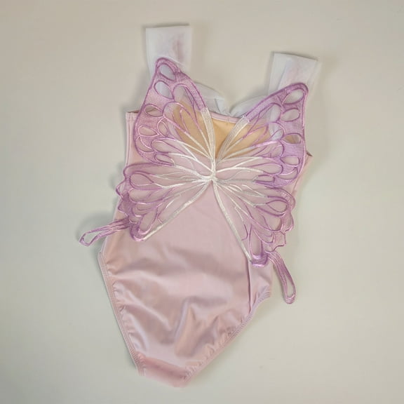 Miqool Toddler Kids Girls Wing Back Camisole Leotards for Ballet Cute Dance Outfit Bodysuit for 2-17 Years