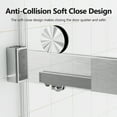 thumbnail image 4 of 56-60 inches W *76 inches H Frameless Double Sliding Soft-Close Shower Door in Brushed Nickel,3/8 inches (10mm) Thick SGCC Tempered Glass Door, 4 of 4