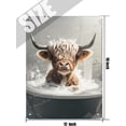 thumbnail image 5 of Novelty Tin Sign, Funny Bathroom Wall Art, Cow Wall Decor, Bathing Animals Abstract Prints for Bedroom Kids Room Living Room Bathroom Kitchen Home Decor, Cow Lovers Gift 12x16 Inch, 5 of 6