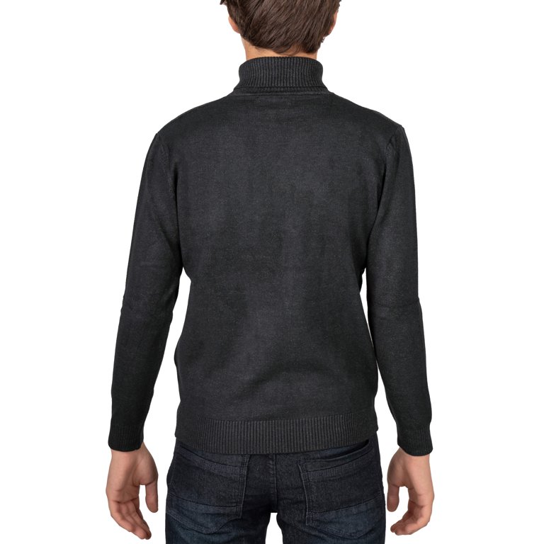 Mens Tall Turtleneck Charcoal Mix