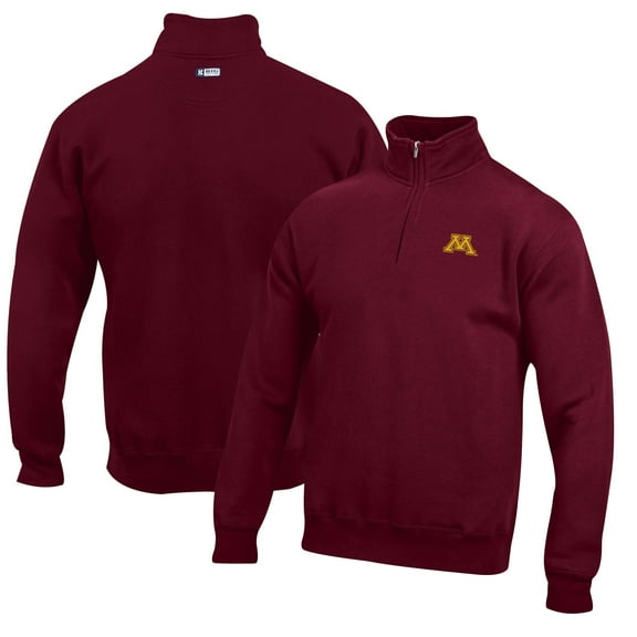Men's Maroon Minnesota Golden Gophers Big Cotton Quarter-Zip Pullover Sweatshirt