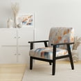 thumbnail image 2 of Designart « Symmetrical Abstractions Peach Blue Elegance » Fauteuil d'Appoint Rembourré Cubisme Pêche - Fauteuil Moderne pour Salon, 2 of 7