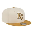 thumbnail image 3 of Men's New Era Light Beige/Khaki Kansas City Royals Two-Tone Color Pack 9FIFTY Snapback Hat, 3 of 5