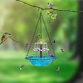 thumbnail image 3 of Rewenti Bloom Outdoor Garden Floating Hanging Solar Bird Feeder Birdbath Fountain Water Feature, 3 of 5