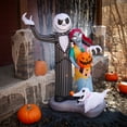 thumbnail image 3 of Gemmy Jack Skellington 6 ft Nightmare Before Christmas Scene Inflatable Decoration, 3 of 3