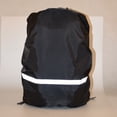 thumbnail image 2 of Jinsinto Pluie Imperméable à l'Eau avec des Rayures Réfléchissantes Horizontales, Boucle de Réglage pour Sac à Dos, Sac d'École, Randonnée, Escalade, Cyclisme, (45-55L), Noir, 2 of 5