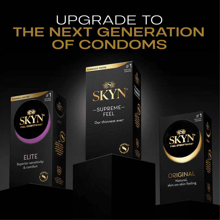 SKYN Snug Fit Lubricated Non-Latex Closer Fit Condoms, 12 Count, Natural  Color