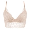 thumbnail image 1 of Abcnature Full Coverage Bras for Women Solid Steel Rings Lace Pad Gathering Camisole Integrated Type Daily Bras, 1 of 3