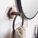 thumbnail image 2 of Bathroom Towel Ring Aluminum Wood Self Adhesive Towels Holder Wall Mounted Hand Towel Rails for Kitchen Bath Room Scratch-Resistant Towel Hanger, 2 of 4