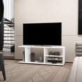 thumbnail image 2 of FM FURNITURE Meuble Télé Tubac en Mélamine avec Rangement Ouvert Blanc, 2 of 6