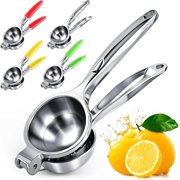 Lemon Squeezer Extra Large, Lemon Squeezer Juicer Stainless Steel, Heavy Duty Manual Citrus Juicer Hand Press, Kitchen Tools Lime Squeezer Bar Tool, Easy to Clean Metal Lemon Hand Press