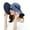 Navy Blue, variant on Womens Wide Brim Straw Hat Big Floppy Foldable Roll up Cap Beach Sun Hat UPF 50+